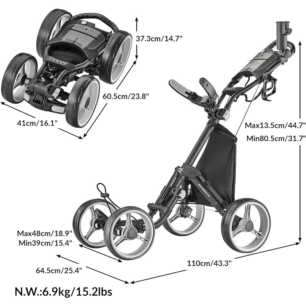 CaddyTek Golf Model 4.0 Push Cart