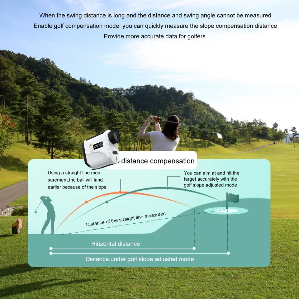 Golf Rangefinder 6.5X Laser Range Finder 450 Yards