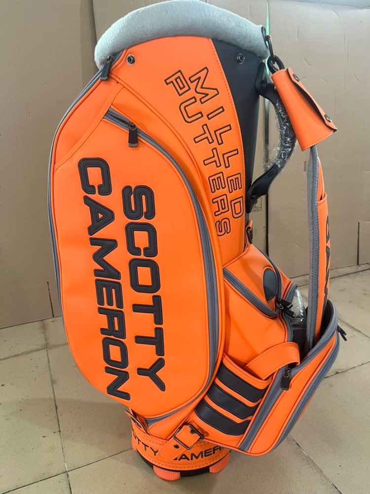 Scotty Cameron Circle T Milled Putters Staff Cart Bag Orange Gray 6 Way Dividers