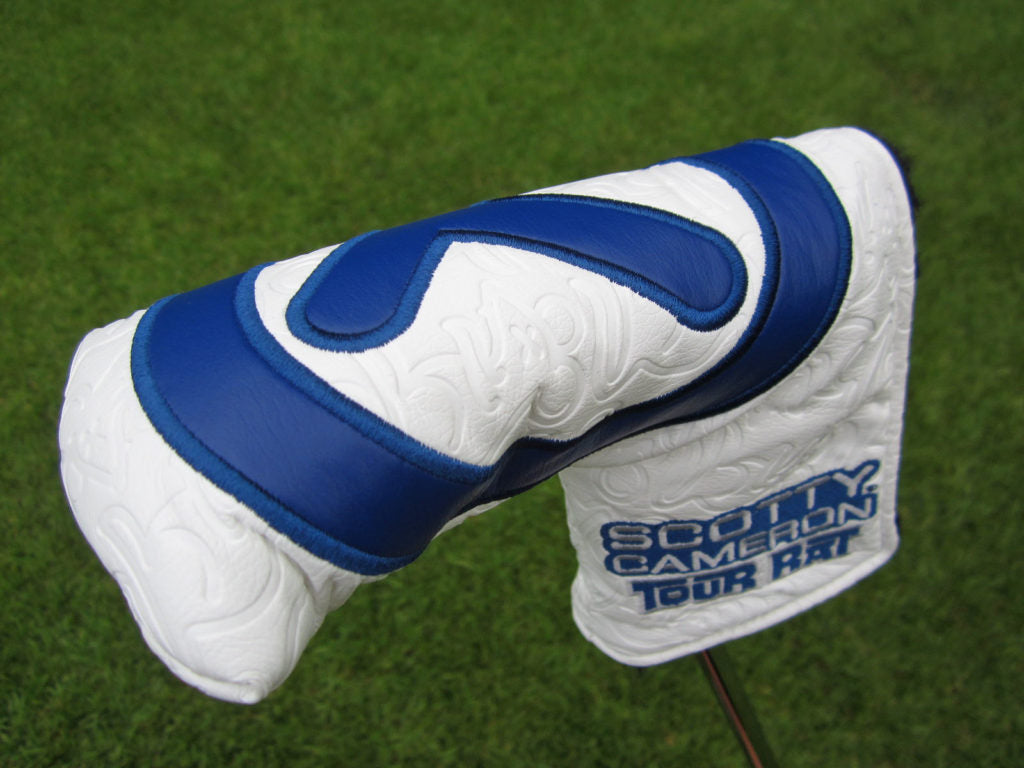 Scotty Cameron Tour Only White & Navy Blue “Tour Rat” Industrial Circle T Headcover