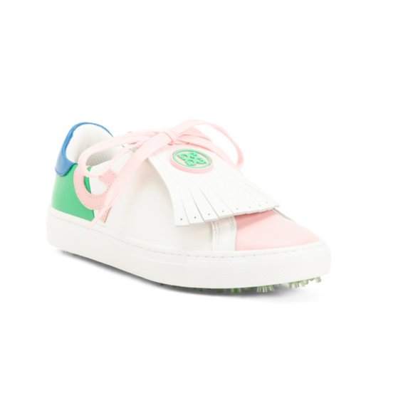 G/FORE Snow Leather Color Block Quarter G Kiltie Durf Golf Shoes