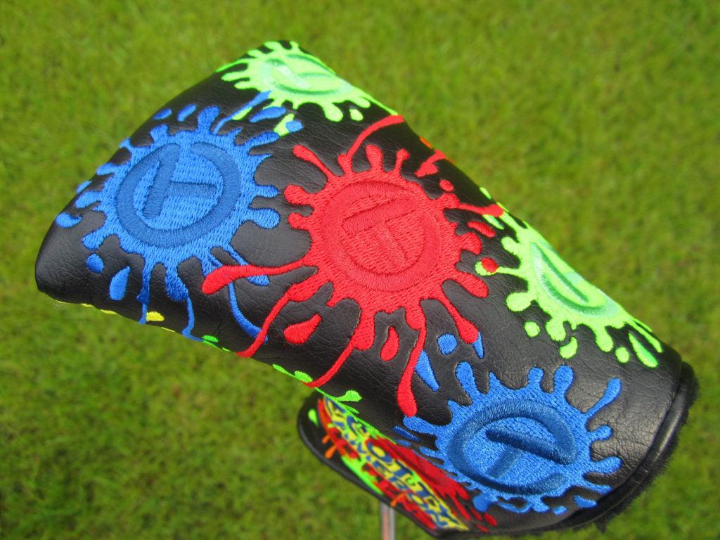Scotty Cameron Tour Only Black Paint Splash Circle T Mid Mallet Headcover